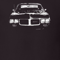 1967 Pontiac Firebird Grill View Distressed Chocolate T Shirt