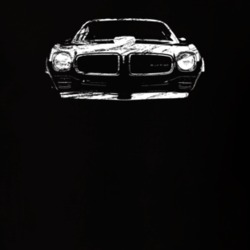 1970 1971 1972 1973 Pontiac Firebird Grill View Distressed Black T Shi