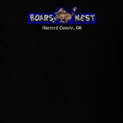Dukes of Hazzard Boar's Nest Bar Distressed Look Black T Shirt