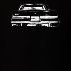 1987 Buick Regal Grand National Rear View Distressed Black T Shirt