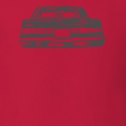 1987 Buick Regal Grand Naitonal Rear View Distressed Faded Look Red T 
