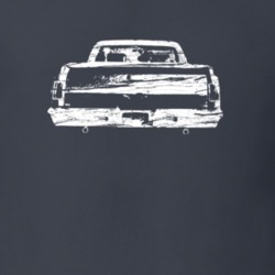 1965 El Camino Rear View Distressed Charcoal T Shirt
