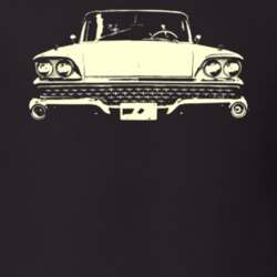 1959 Fairlane Grill View Faded Look Yellow Graphic Tee T Shirt
