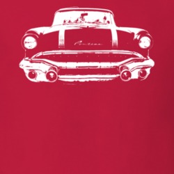 Old Pontiac Grill View Faded Look White Graphic T Shirt