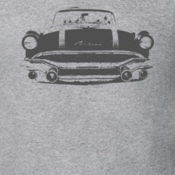 Old Pontiac Grill View Faded Look Dark Graphic T Shirt