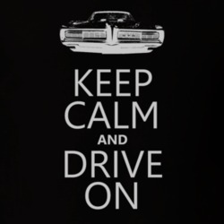 KCDO Keep Calm and Drive On 1968 GTO Faded Look Dark T Shirt