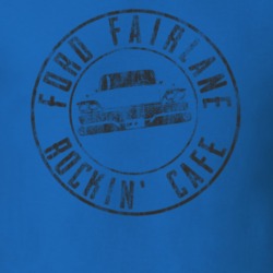 Fairlane Rockin' Cafe Distressed Royal Blue T Shirt