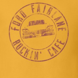 Fairlane Rockin' Cafe Faded Distressed Gold T Shirt
