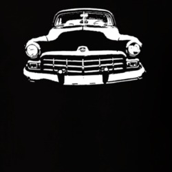 1950 Mercury Monarch Grill View Faded Look Dark T Shirt