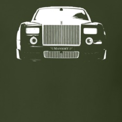 Rolls Royce Masonry Phantom Grill View Faded Look Dark T Shirt