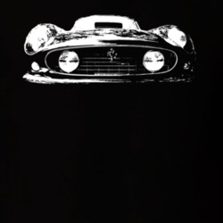 Ferrari California Grill View Faded Look Black T Shirt