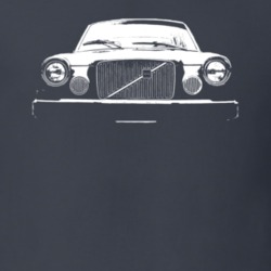 1975 Volvo Sedan Grill View Faded Look Dark T Shirt