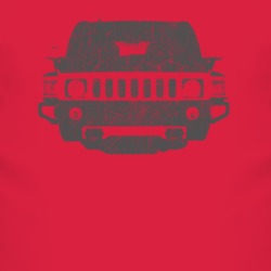 Hummer H3 Grill View Distressed Faded Look Light T Shirt