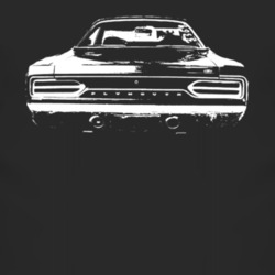 SNL Tommy Boy 1967 Belvedere GTX Rear View Faded Look Black T Shirt