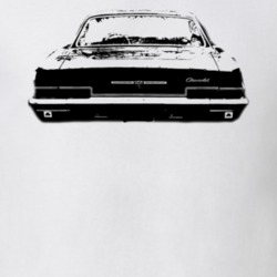 1966 CHEVY IMPALA SS Rear Black Graphic T Shirt