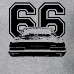 1966 CHEVY IMPALA SS Rear Year Black Graphic T Shirt