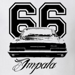 1966 CHEVY IMPALA SS Rear Year Model Black Graphic T Shirt