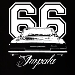 1966 CHEVY IMPALA SS Rear Year Model White Graphic T Shirt