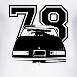 1978 Chevy Monte Carlo Faded Look Rear View Year Light Color Shirt