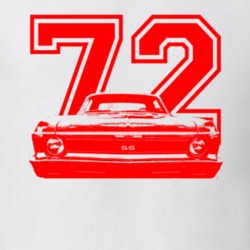 1972 CHEVY NOVA Grill View Red Graphic Wth Year Light T Shirt