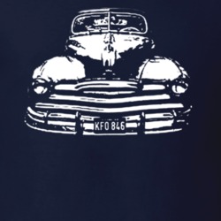 1948 Pontiac Streamliner Deluxe Coupe Grill View Dark Color Shirt
