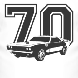 1970 Dodge Charger Faded Look White T Shirt