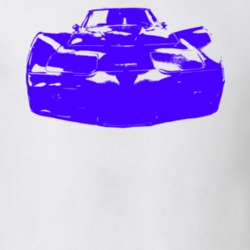 1981 Corvette Grill Blue Graphic T Shirt