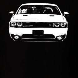 2012 Dodge Challenger Grill View Dark Color Car Lover Shirt
