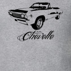 1967 Chevelle Convertible Side View Model Name Light Color Shirt