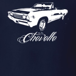 1967 Chevelle Convertible Side View Model Name Dark Color Shirt