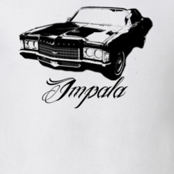 1971 Chevy Impala Grill View Model Name Light Color Shirt