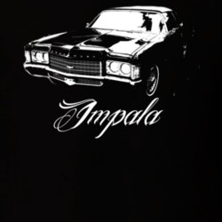 1971 Chevy Impala Grill View Model Name Dark Color Shirt