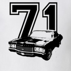 1971 Chevy Impala Grill View Year Light Color Shirt