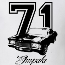 1971 Chevy Impala Grill View Year Model Name Light Color Shirt