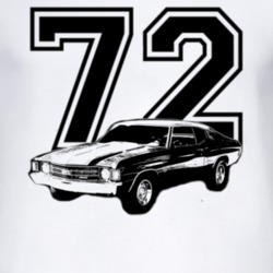 1972 Chevelle Fadded Look Side View Year Light Color Shirt