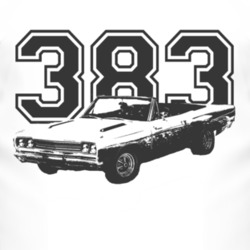1968 Plymouth Road Runner With Engine Faded Look Black Graphic  Light 