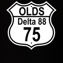 Highway Route Sign 1975 Oldsmobile Delta 88 T Shirt