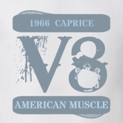 1966 Chevy Caprice V8 Muscle Car Faded T Shirt