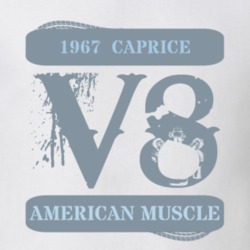 1967 Chevy Caprice V8 Muscle Car Faded T Shirt