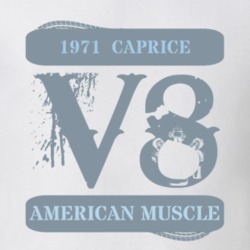 1971 Chevy Caprice V8 Muscle Car Faded T Shirt