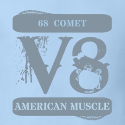 1968 Mercury Comet American Muscle Car V8 T Shirt