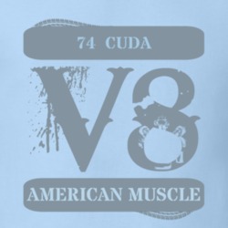 1974 Plymouth Barracuda American Muscle Car V8 T Shirt
