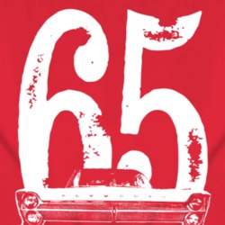 1965 Plymouth Fury Grill With Year Faded Look Dark T Shirt