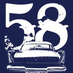 1958 Plymouth Fury Christine Rear View Faded Look Dark T Shirt