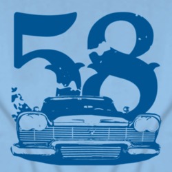 1958 Plymouth Fury Blue Grill and Year Christine T Shirt