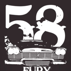 1958 Plymouth Fury Year and Grill Faded Look Christine T Shirt