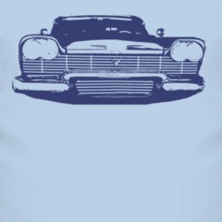 58 Plymouth Fury Grill View Faded Graphic T Shirt