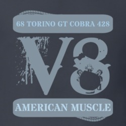1968 Torino Cobra 428 American Muscle Car V8 T Shirt