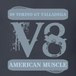 1969 Torino  Talladega American Muscle Car V8 T Shirt