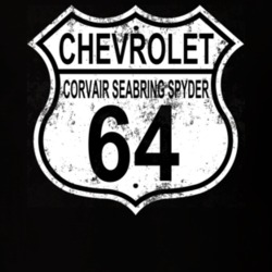 Highway Route Sign 1964 Chevy Corvair Sebring Spyder Distressed T Shir